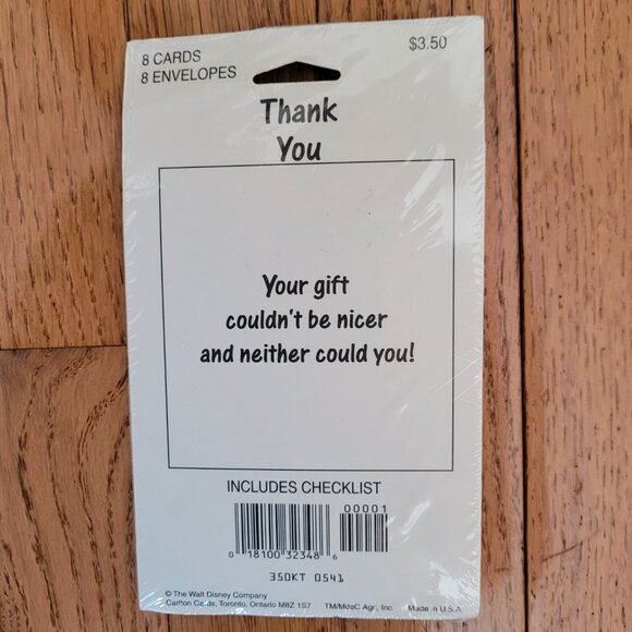 Vintage 1992 Mickey Mouse 'Thank You' Card by American Greetings Lot of 8 - Picture 2 of 8